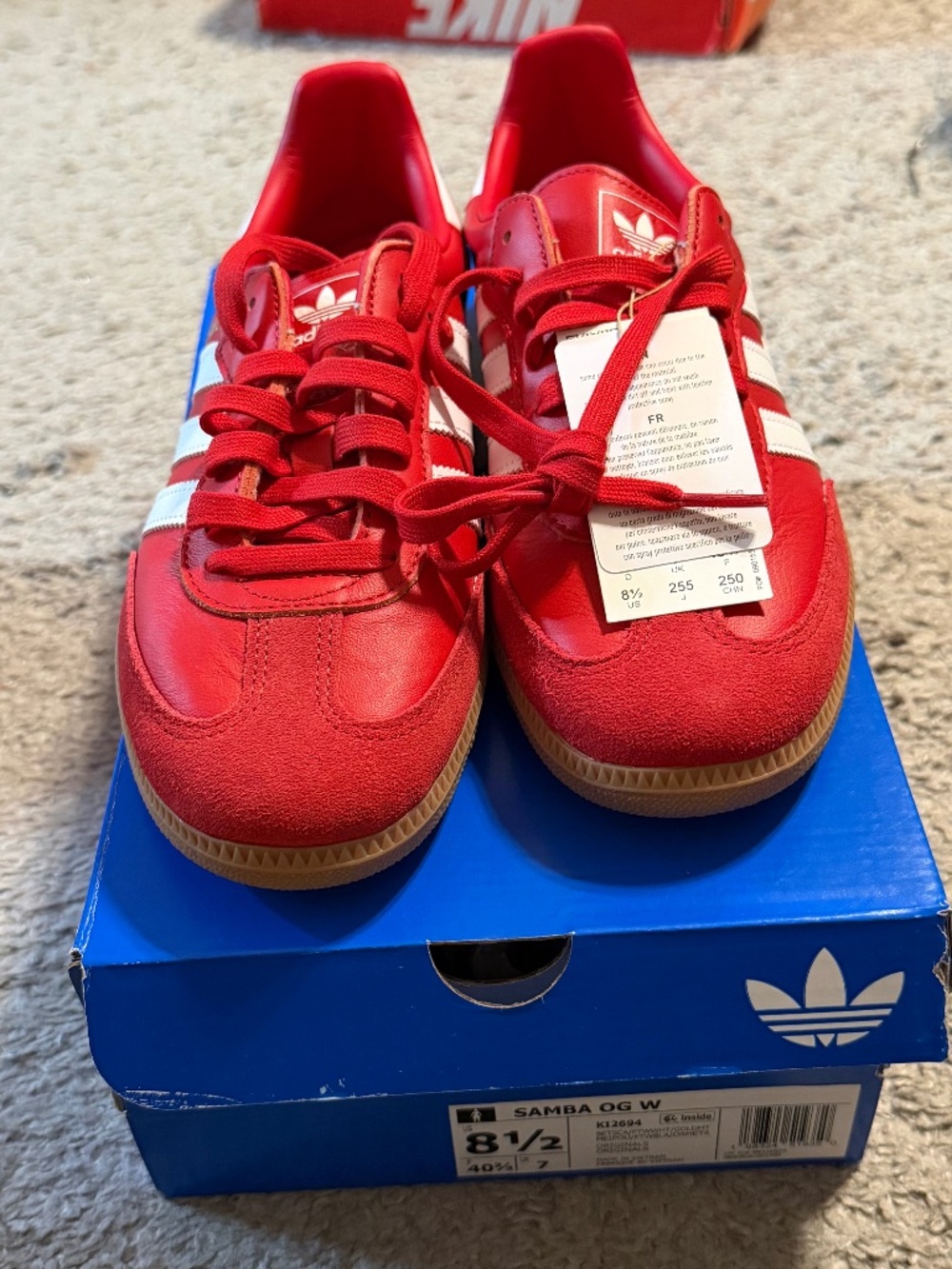 Brand New Red Adidas Sambas Women’s Size 8.5